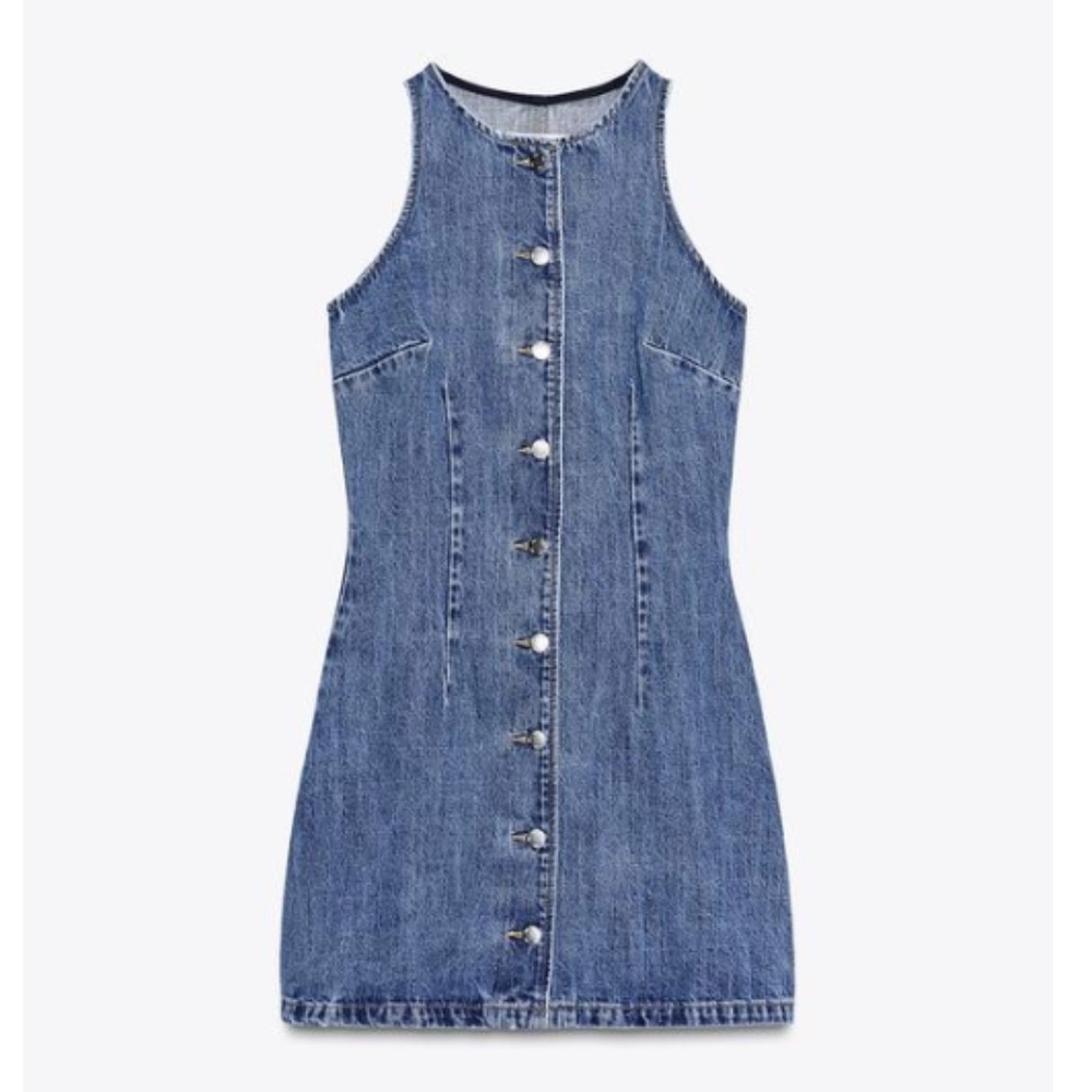 Zara Z1975 MINI DENIM DRESS